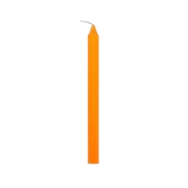 Vela Palito - 18 cm - Laranja - Unidade