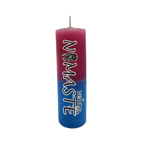 Vela 7 Dias Bicolor - Rosa e Azul Claro - 260g