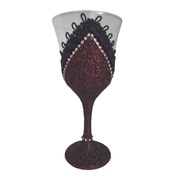Taça de Vinho Decorada