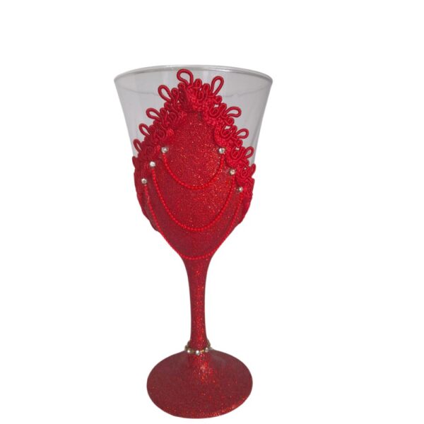 Taça de Vinho Decorada