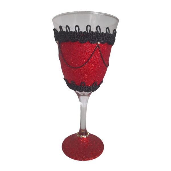 Taça de Vinho Decorada