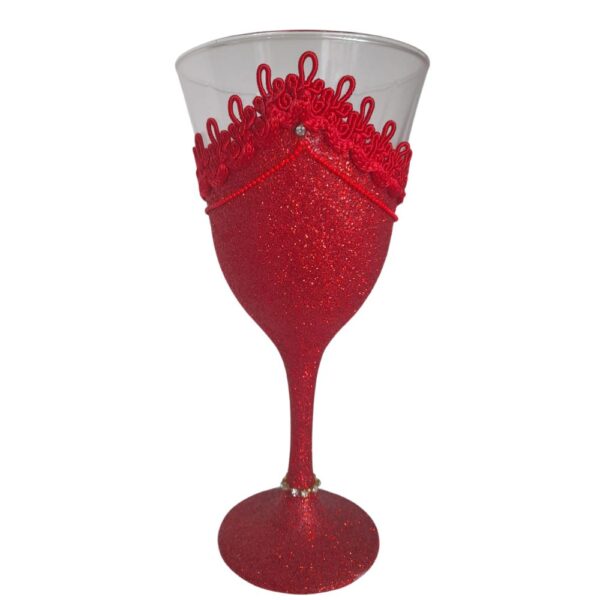 Taça de Vinho Decorada