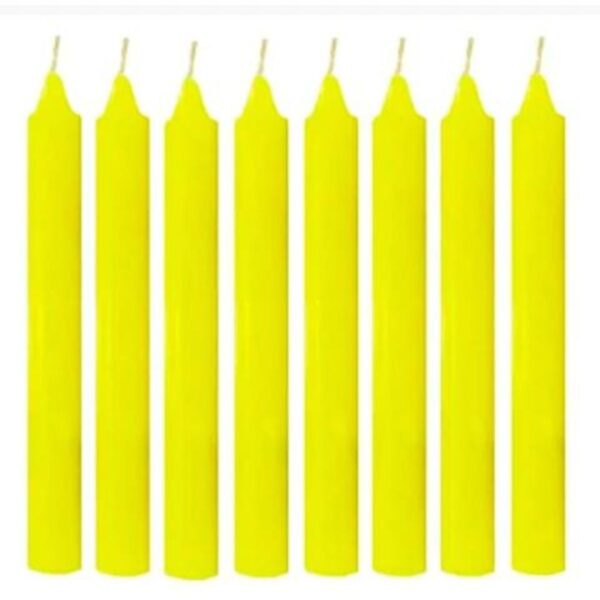 1 Kg de Vela Palito Amarela 18 cm ( 32 Unidades )