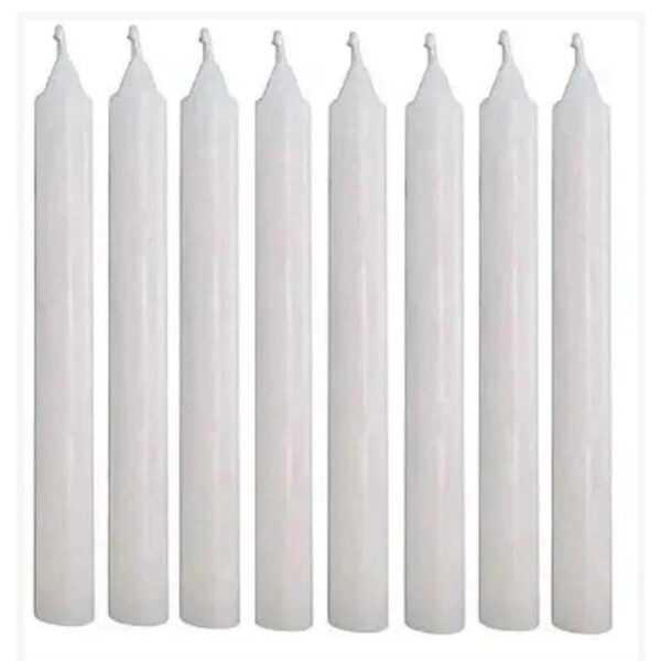 1 Kg de Vela Palito Branca 18 cm ( 32 Unidades )