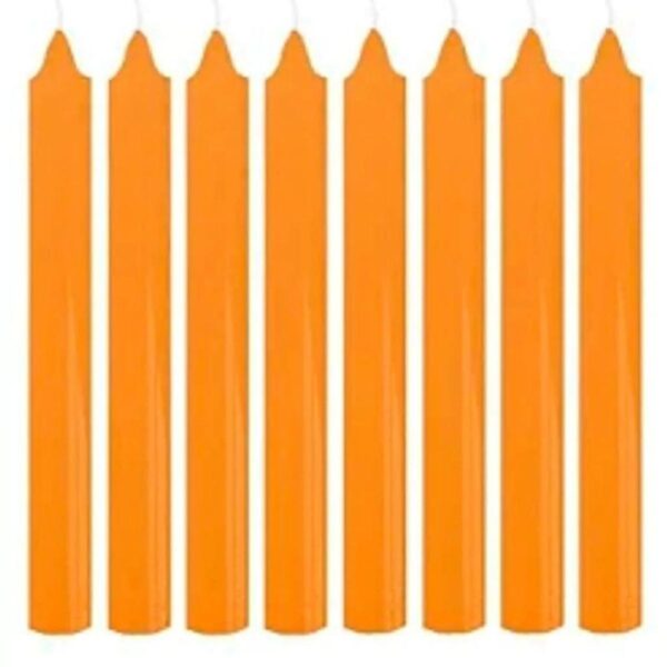 1 Kg de Vela Palito Laranja 18 cm ( 32 Unidades )