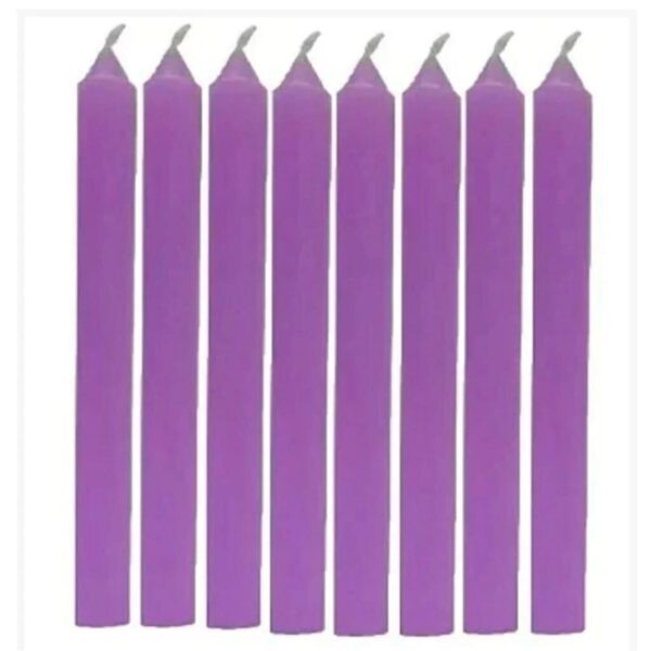 1 Kg de Vela Palito Lilás 18 cm ( 32 Unidades )