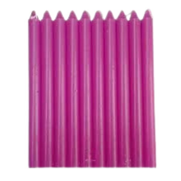 1 Kg de Vela Palito Magenta 18 cm ( 32 Unidades )