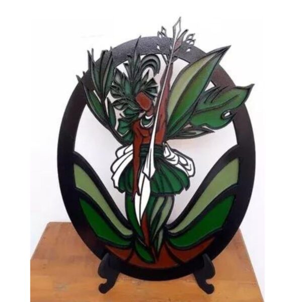 Mandala Ossain em MDF - 3 D - 28 cm