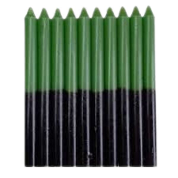 1 Kg de Vela Palito Verde e Preta 18 cm ( 32 Unidades )
