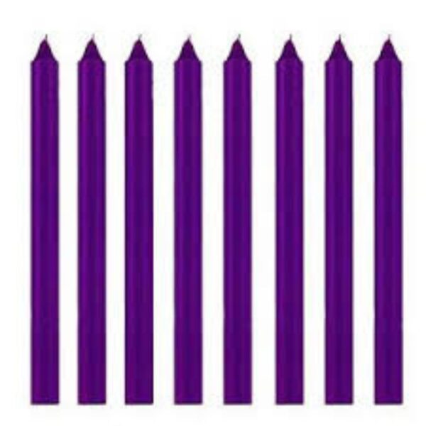 1 Kg de Vela Palito Violeta 18 cm ( 32 Unidades )