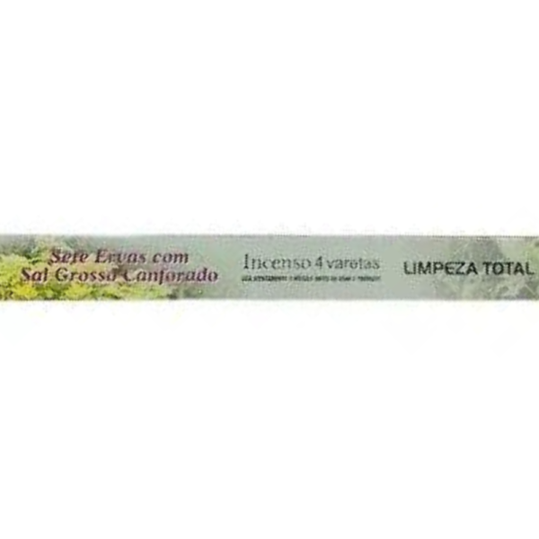 Incenso Gigante De Jardim Flute Incense Sete Ervas Com Sal Grosso Canforado